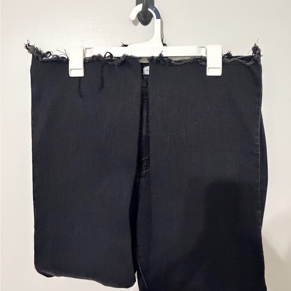 Flying Monkey Black Frayed Hem Jeans